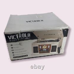 Victrola VTA-600B 8 in 1 Navigator Bluetooth Music Center White #NO6195
