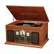Victrola Vta-600b Mh Record Player Multimedia Center W Built In Stereo Speakers
