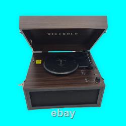 Victrola VTA-75 Bluetooth Record Player Stand 3-Speed Turntable Brown #BU4333