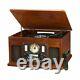 Victrola VTA-750B Aviator Wooden 7-in-1 Nostalgic Record Player with