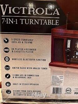 Victrola VTA-750B+ Wood 7-in-1 Turntable Nostalgic Bluetooth Record Player 2017