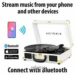 Victrola Vintage 3-Speed Bluetooth Portable Suitcase Record Player with