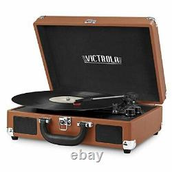 Victrola Vintage Bluetooth Portable Suitcase Record Player & Vintage Vinyl Re