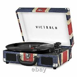 Victrola Vintage Bluetooth Portable Suitcase Record Player with Built-in