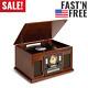 Victrola Wood 8-in-1 Nostalgic Bluetooth Record Player With Usb Encoding