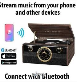Victrola Wood Metropolitan Bluetooth Record Player 3-Speed turntable & radio