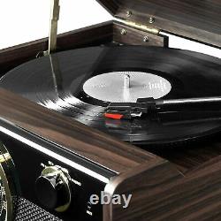 Victrola Wood Metropolitan Mid Century Modern Bluetooth Record Player