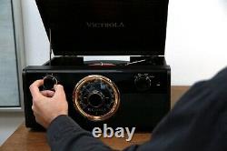 Victrola Wood Metropolitan Mid Century Modern Bluetooth Record Player 3-Speed