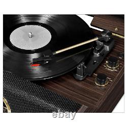 Victrola's 4-in-1Bluetooth Record Player with 3-Speed Turntable with FM Radio