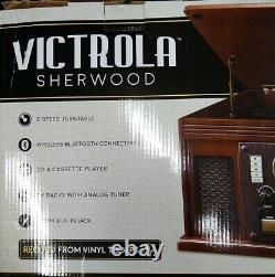 Victrola's 7-in-1 Sherwood Bluetooth Recordable Record Player with 3-Speed