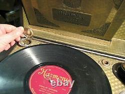 Vintage Columbia Harmony Portable No. 2 Phonograph Record Player Victrola