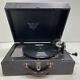 Vintage Portable Rca Victrola Suitcase Phonograph Record Player Tested Working