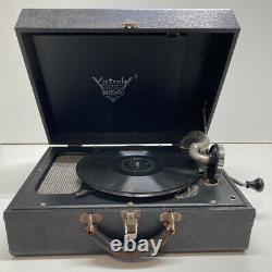 Vintage Portable RCA Victrola Suitcase Phonograph Record Player Tested Working