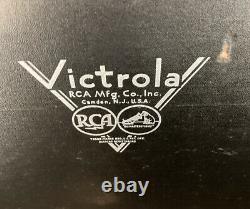 Vintage Portable RCA Victrola Suitcase Phonograph Record Player Tested Working