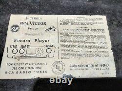 Vintage RCA Victor 45-EY-3 Victrola Record Player Rare Bakelite Operates