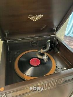Vintage Victor Victrola Record Player Made In Camden, NJ USA Feb 1927 Model VV47
