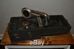 Vintage Victrola Portable Phonograph Player Pocket Gramophone Thorens