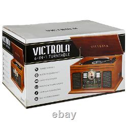 Vinyl Record Player Retro Nostalgic 3 Speed Bluetooth CD Cassette Radio Speakers