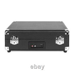 Vsc500btcblk Vinyl Suitcase Record Player With Cassette 14 X 11 X 5 Inches Black