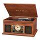 Vta250bmah 4in1 Nostalgic Bluetooth Record Player With 3speed Turntable Fm Radio