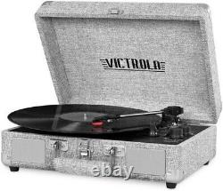 WB Victrola VWM-100SB-LGY Journey+ Portable Suitcase Record Player