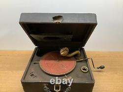 WORKS! Vintage Antique Portable RCA Victrola Suitcase ORTHOPHONIC Record Player