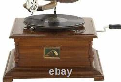 Working Gramophone Phonograph Antique Look functional Model-Brass Gramophone